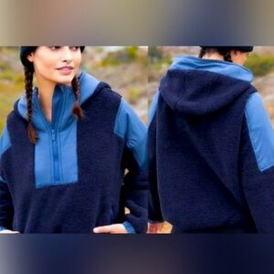 FP Movement by Free People Navy and Teal Teddy Jacket